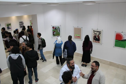 ‘FİLİSTİN Uluslararası Afiş ve Baskı Sergisi’ açıldı